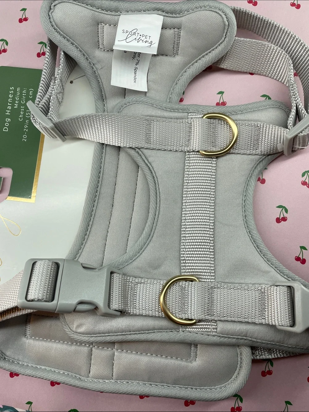 SportPet Living Gray Padded Dog Harness